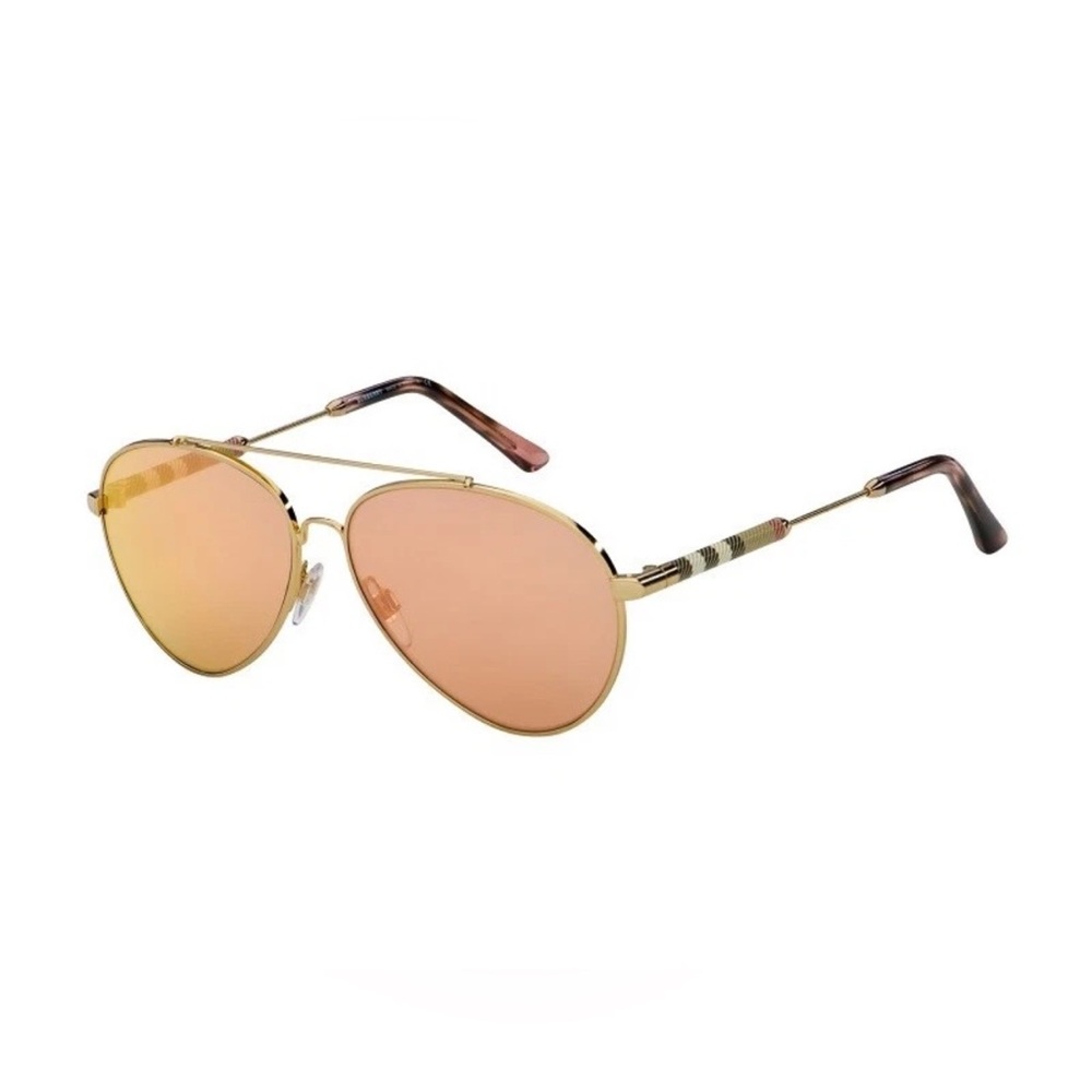 Burberry Gold Aviator Sunglasses